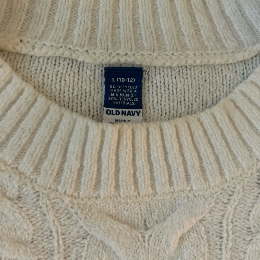 Old Navy Cream Cable Knit Sweater